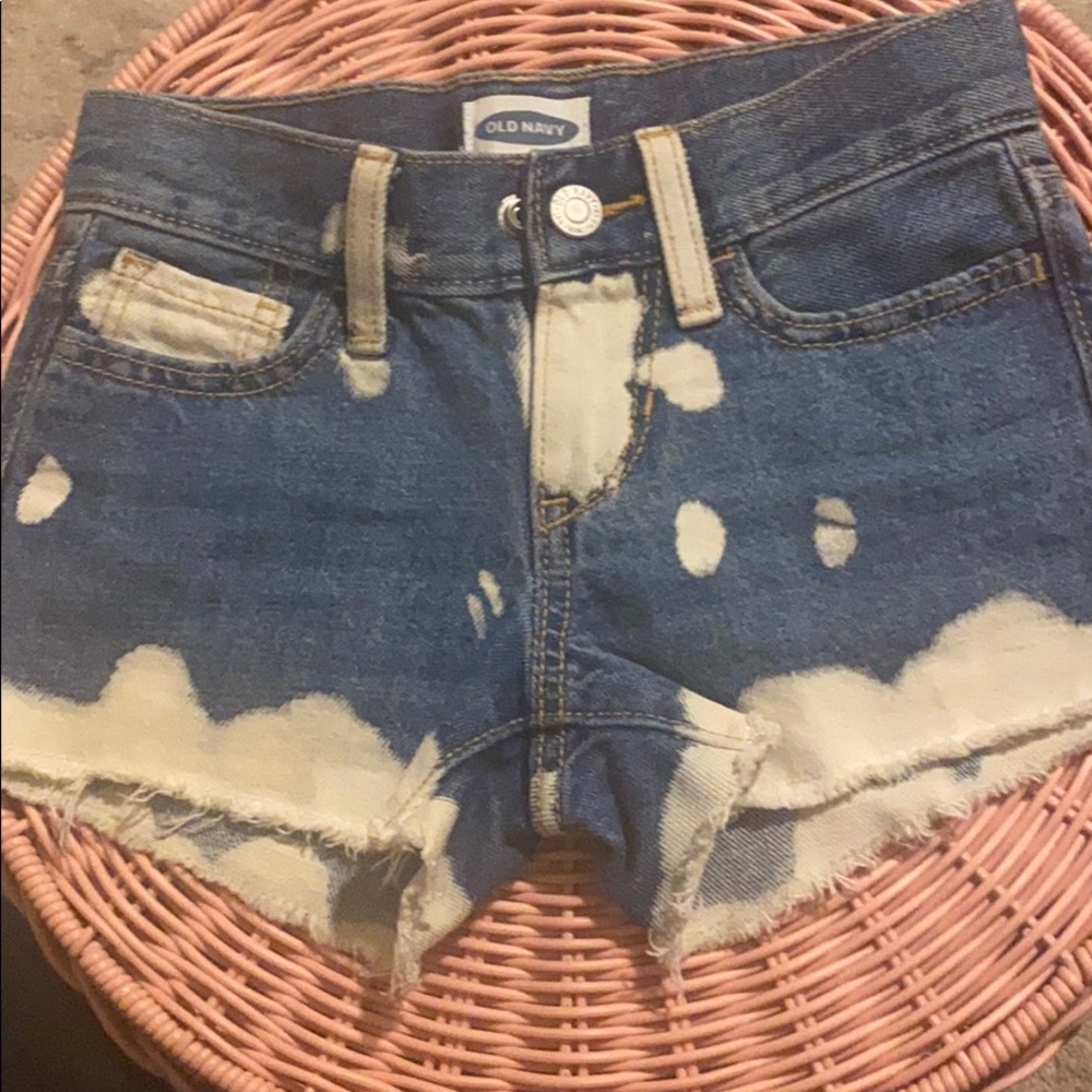 Bleached Jean Shorts